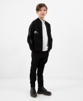 Брюки из джерси с поясом на резинке черные Gulliver, школьная форма для мальчиков  фото, kupilegko.ru